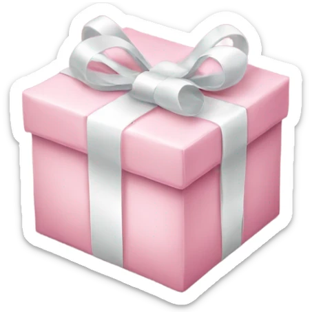 Light pink Christmas gifts under a white Christmas tree  sticker