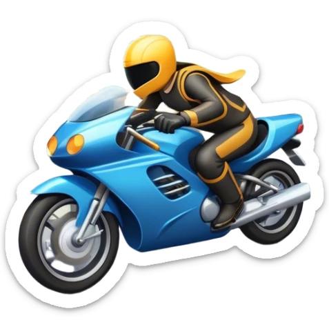 An icon showing a motorcycle and car speeding through a cityscape, with roads and curves ahead. The vehicles leave dynamic trails of speed, representing the thrill of racing and adventure. The background is transparent, focusing on the power and freedom of both cars and motorcycles. sticker