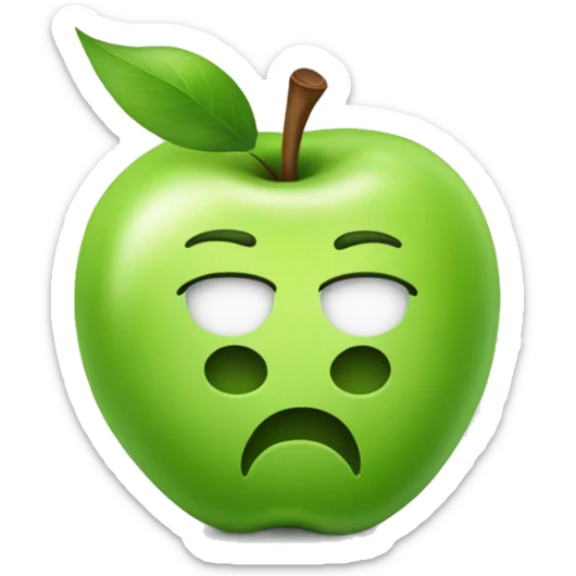 Green apple sticker