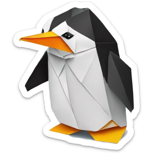 origami pinguin sticker