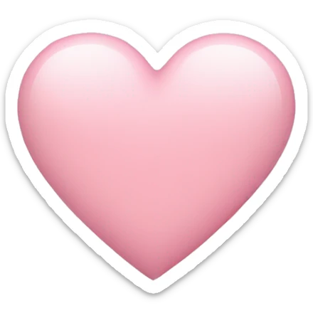Light pink heart sticker