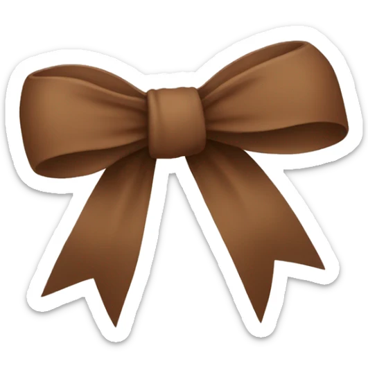 brown bow sticker