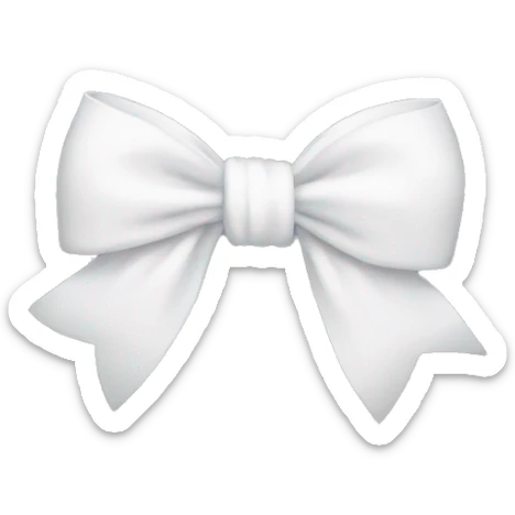 White bow sticker