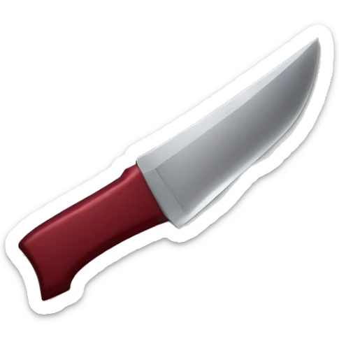 Dark red knife sticker