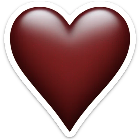 dark red heart sticker