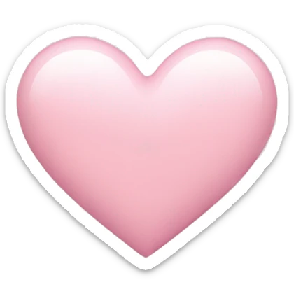 Light pink heart  sticker