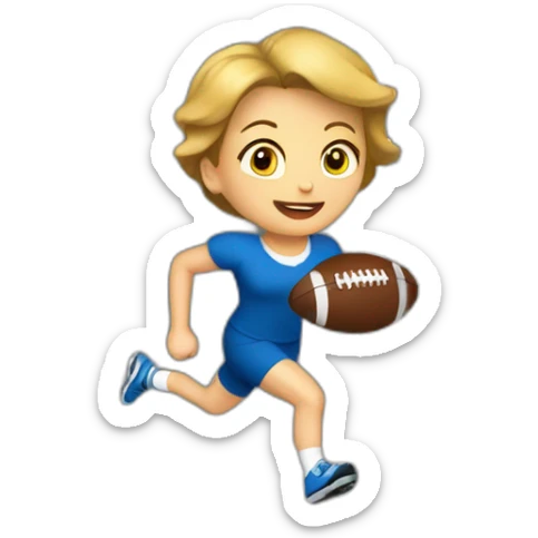 A White Woman Runs to the door american football sticker