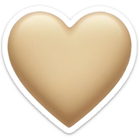 Beige heart sticker