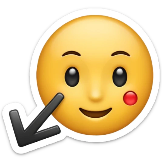 fait moi un emojis avec un fond bleu et un check mark noir au milieux sticker