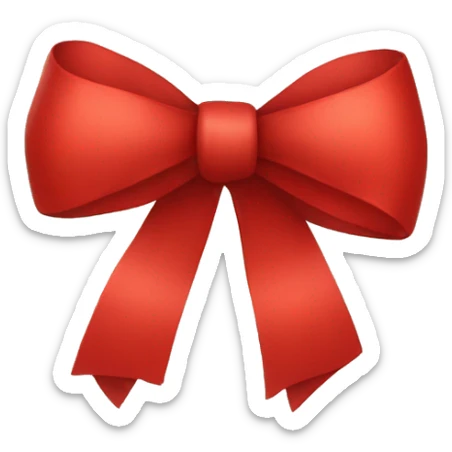 Red bow sticker