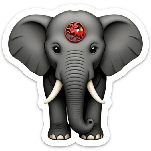 Republican Party Elephant but in a Game Of Thrones Intro Sigil Form - in a square picture frame sticker