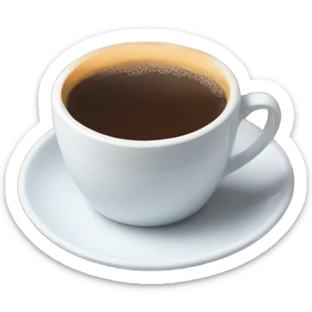 Snowy cup of coffee sticker