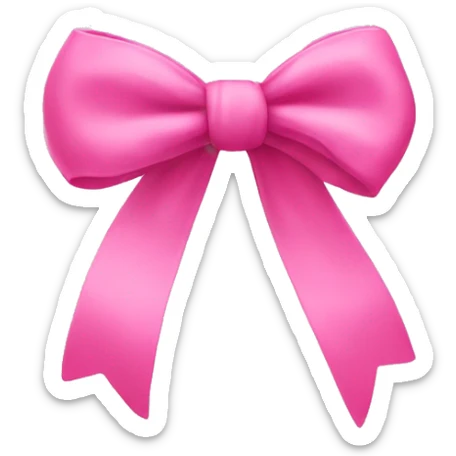 Pink bow sticker