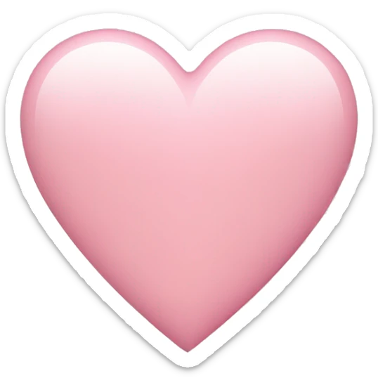 light pink heart sticker