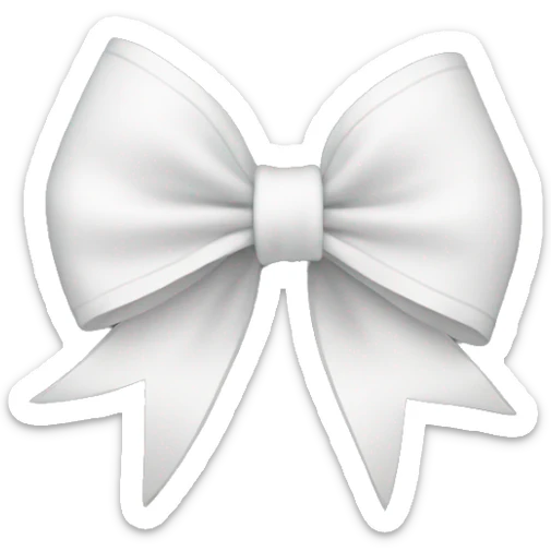 White bow  sticker