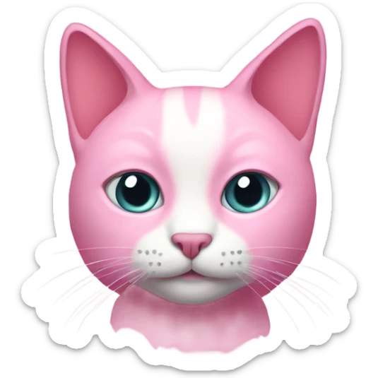 Pink cat sticker
