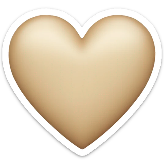 Beige heart sticker