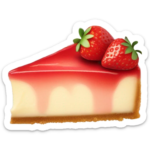 Piece of strawberry cheesecake  sticker