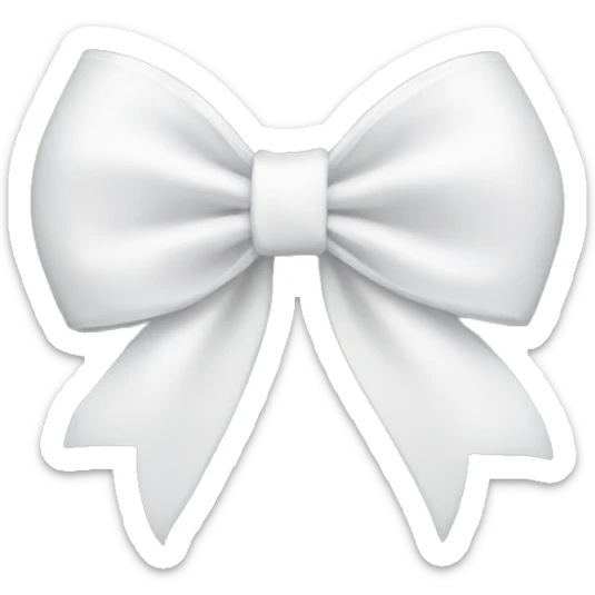 white bow sticker