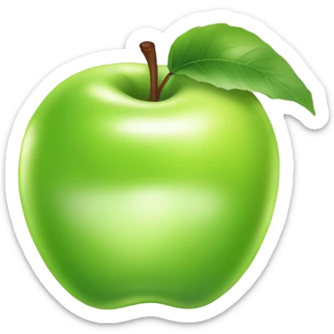 green apple sticker