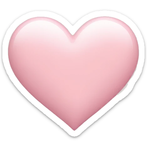 Light pink heart sticker