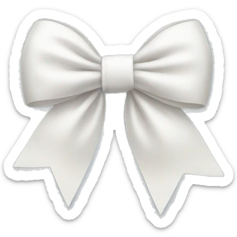 White bow sticker