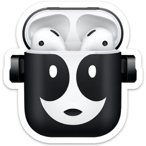 Gözleri kapalı, beyaz tenli ve dalgalı-kıvırcıkı siyah saçlı saç boyu orta omuzlarının biraz aşağısında bir kadın avatar, airpod kulaklıkları takılı müzik dinliyor ve kitap okuyor sticker