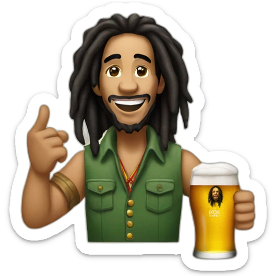 Bob-Marley-beer sticker