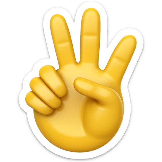 Apple-style 3D illustration of a single yellow emoji hand giving a thumbs up gesture, glossy and rounded, centered on a clean white background, soft shadow underneath, isolated and minimal design sticker
