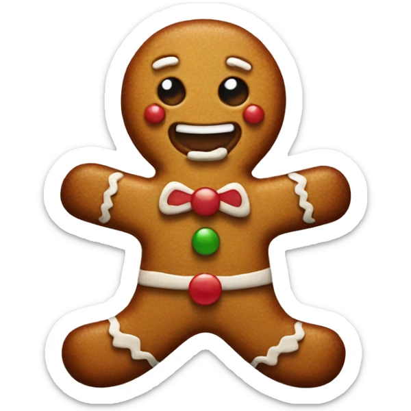 gingerbread man sticker