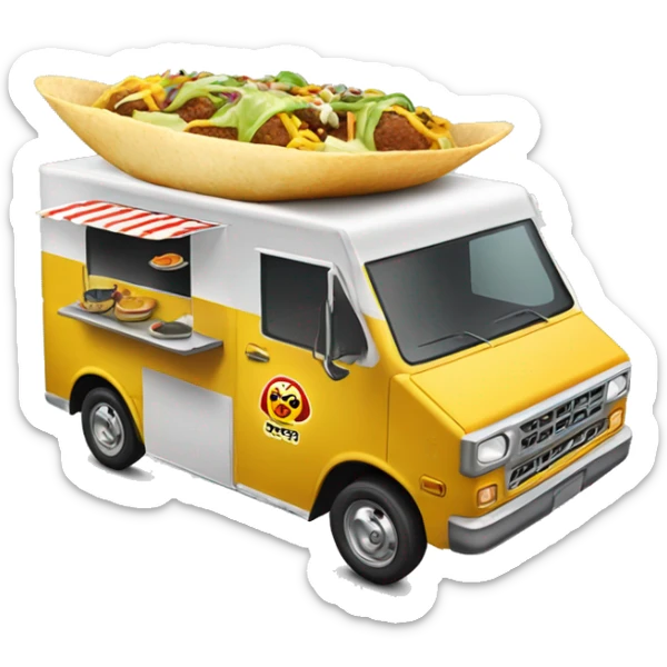 Toyota 2027 flying taco’s mini food truck  sticker