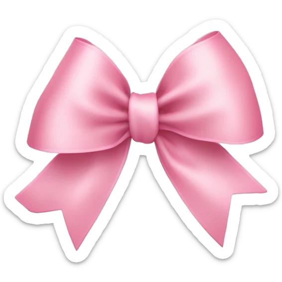light pink ribbon bow sticker