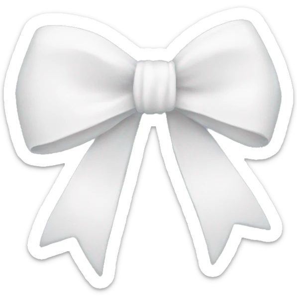 White bow  sticker