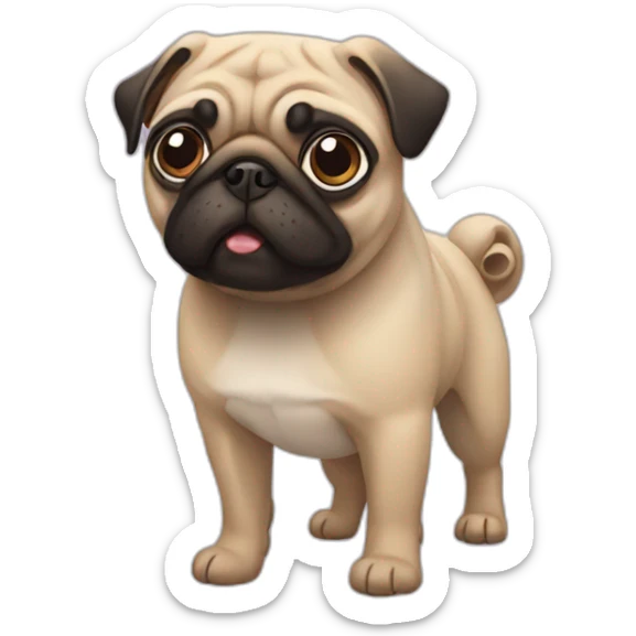 Pug dog sticker