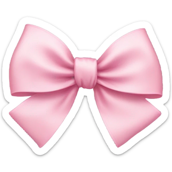 light pink ribbon bow sticker