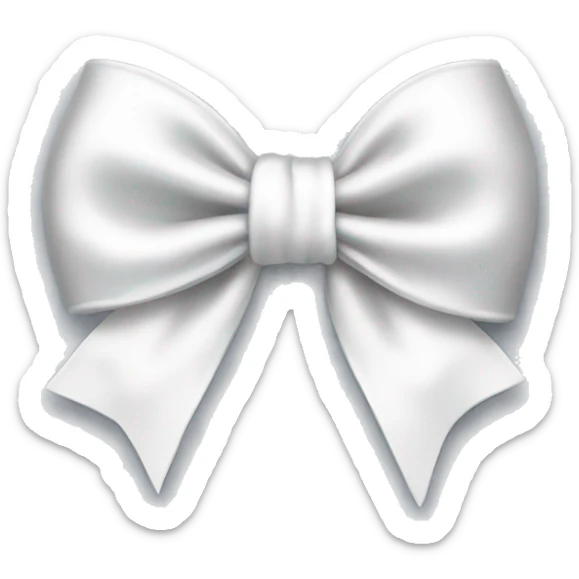 white satin bow sticker