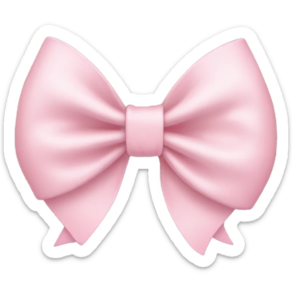 Pale pink bow sticker