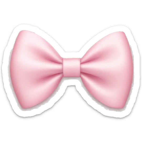 light pink bow on light pink bow sticker