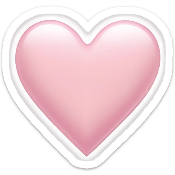 Light pink heart sticker