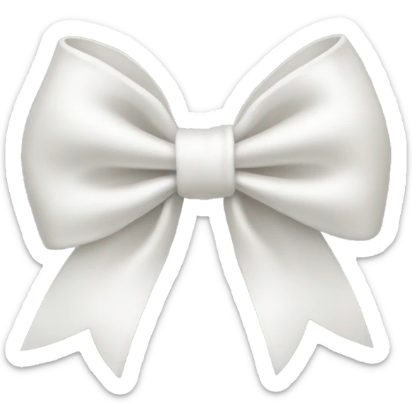 white satin bow sticker