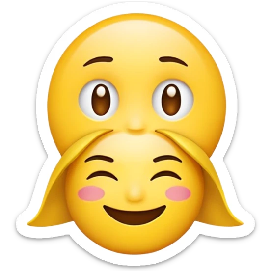 Cartoon emoji with exactly two X characters and one 1 character arranged as X1X sticker