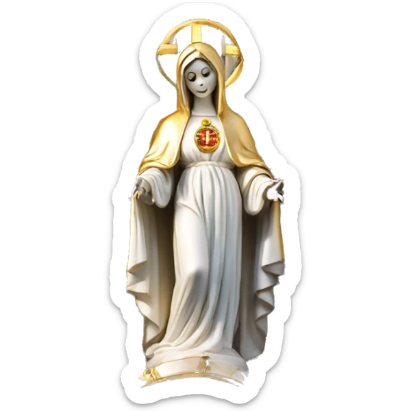 The golden Holy Mary on top of Milan Duomo sticker