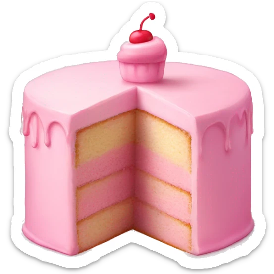 pastelp pink cake sticker