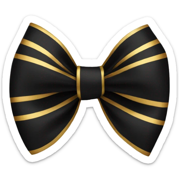 black and gold bow  sticker