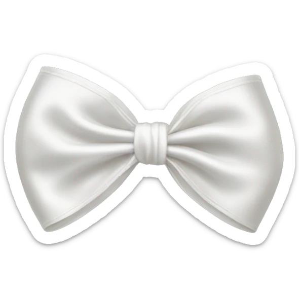 white satin bow sticker