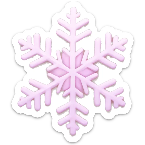 pastel pink snowflake  sticker