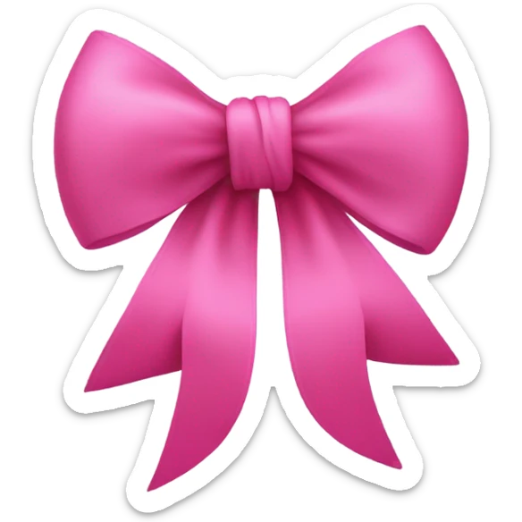 Pink bow sticker