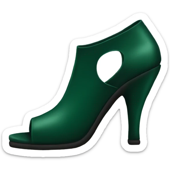 Dark green heel sticker