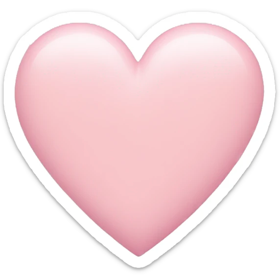 pastel pink heart sticker
