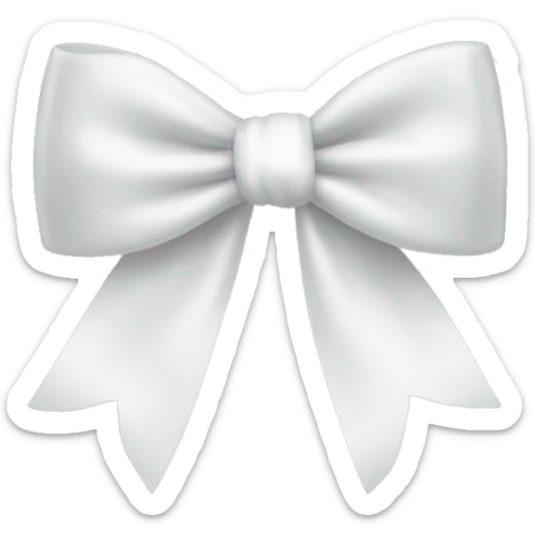 White bow sticker